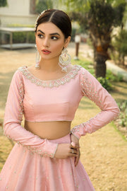 Elegant Pink Lehenga Choli and Dupatta Pakistani Bridal Dress