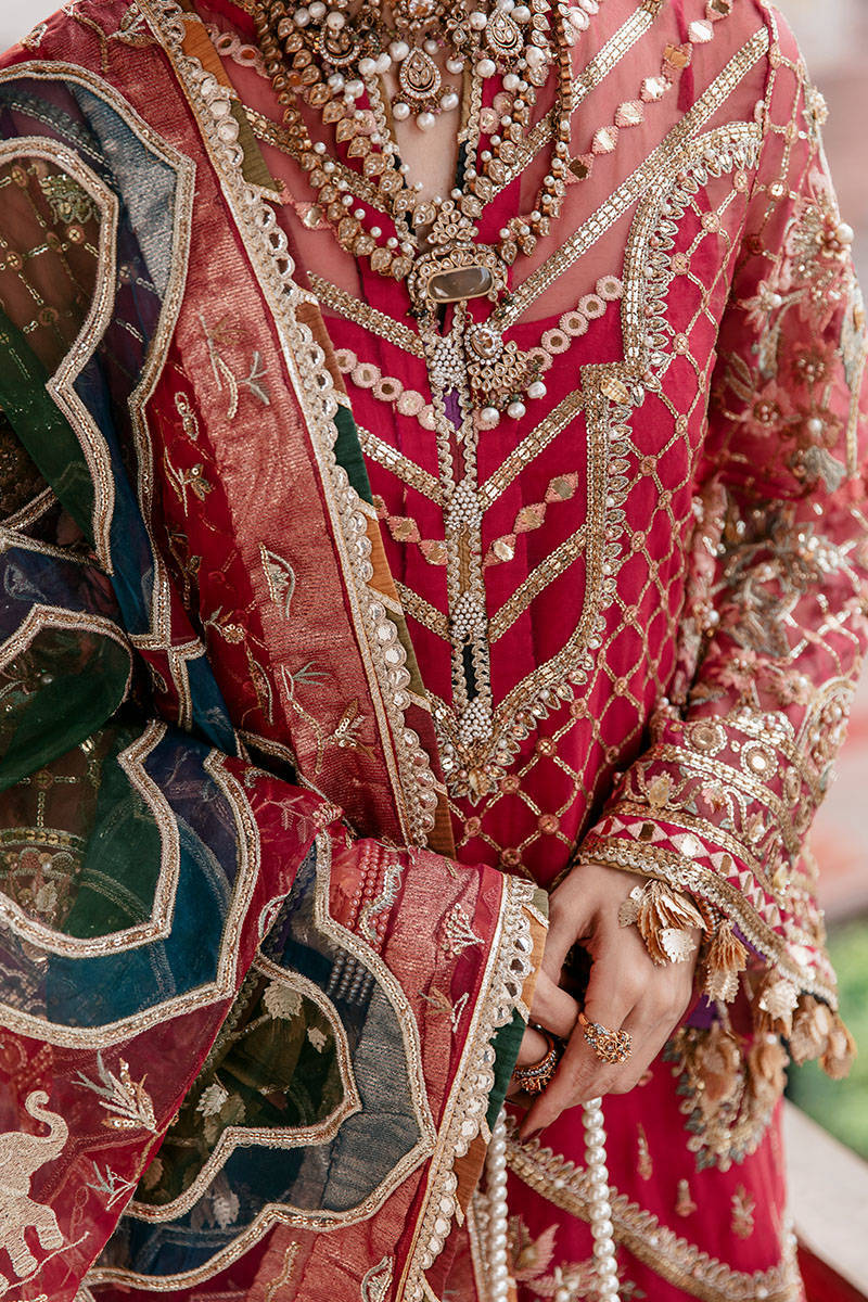 Elegant Pink Wedding Dress Pakistani in Kameez Trouser Style