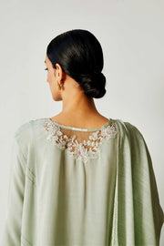 Elegant Powder Green Pakistani Salwar Kameez with Dupatta Suit