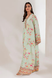Elegant Raw Silk Kameez Trouser Style Pakistani Party Dress