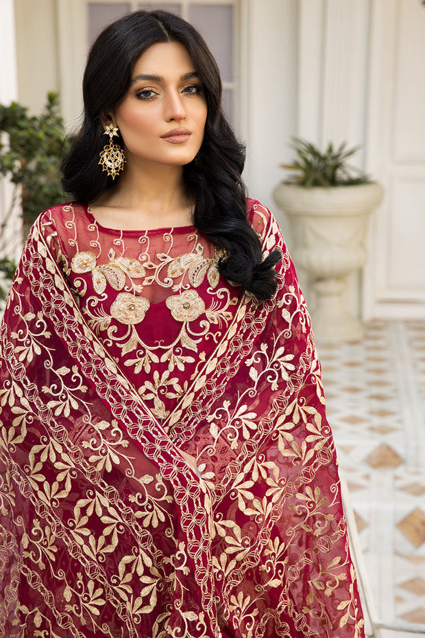 Elegant Red Salwar Kameez with Embroidery Work Online