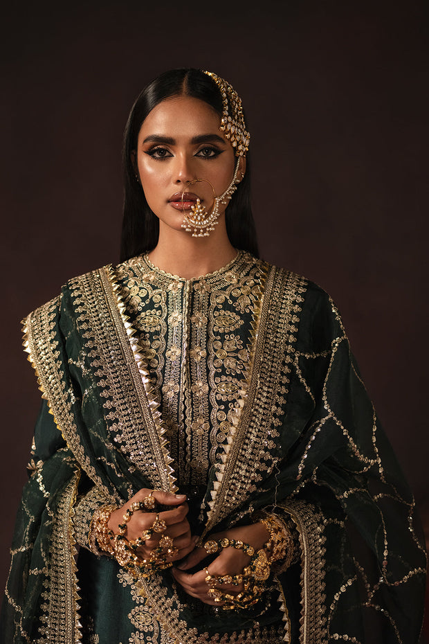 Elegant Sharara Kameez Raw Silk Pakistani Dress for Wedding
