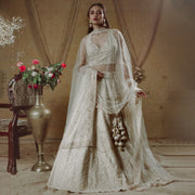 Elegant White Lehenga Choli Dress for Bride