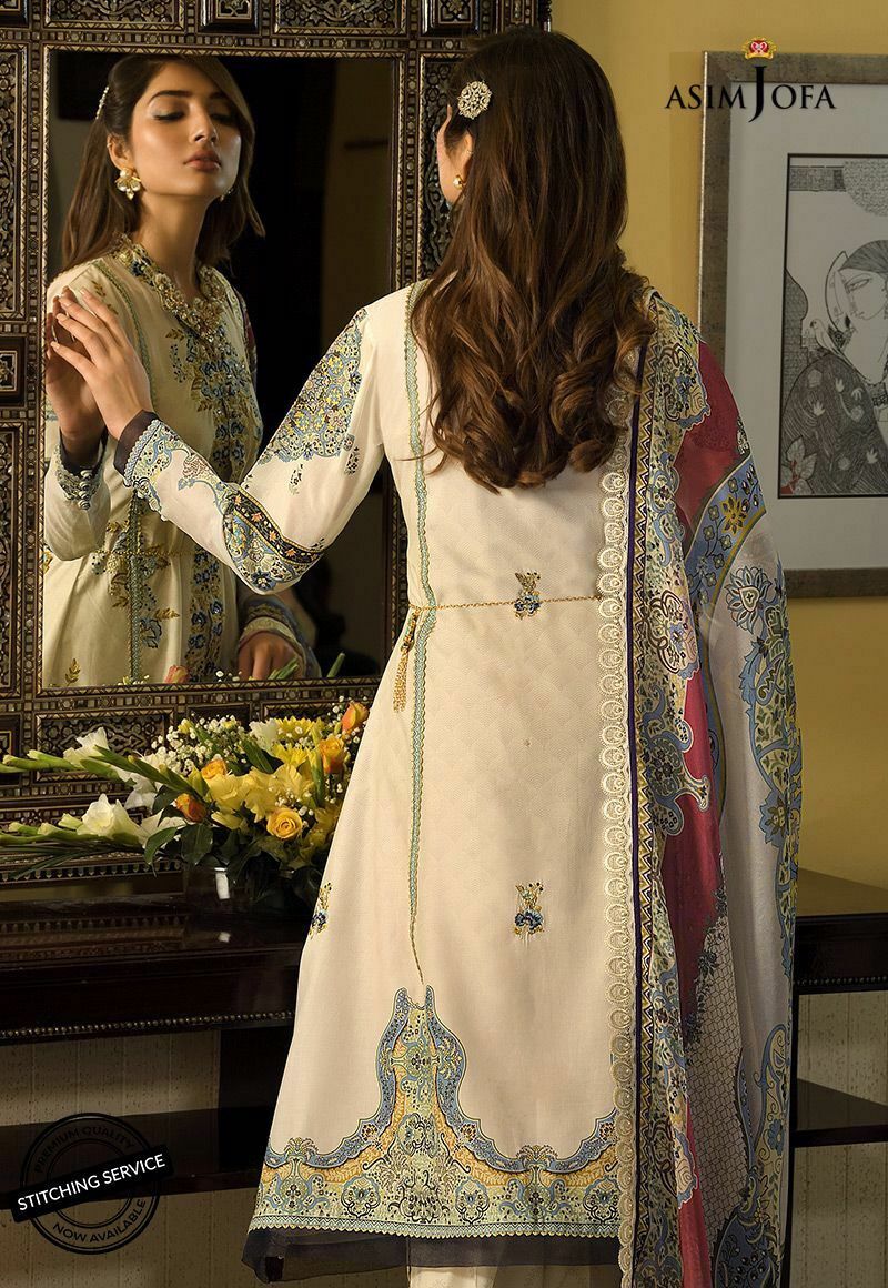 Elegant Designer Lawn Dress Backside