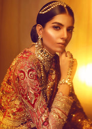 Elegant Pakistani Bridal Heavy Gharara for Wedding Close Up