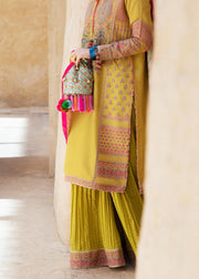 Embellished Blue Long Frock Salwar Kameez Pakistani Suit