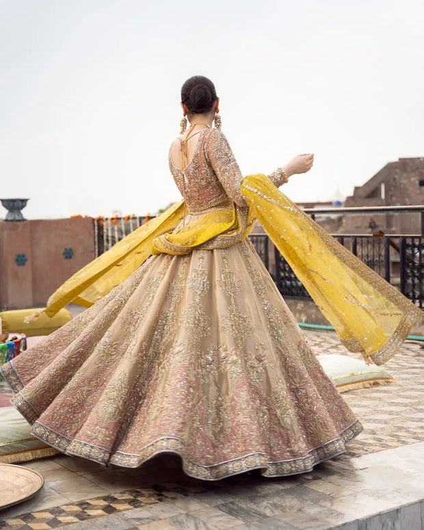 Embellished Bridal Lehenga Choli and Dupatta Dress