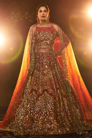 Embellished Bridal Wedding Dress in Lehenga Choli Style