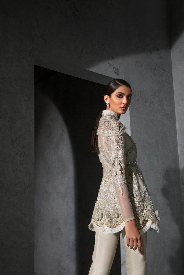 Embellished Designer Frock and Trouser for Wedding Wear 