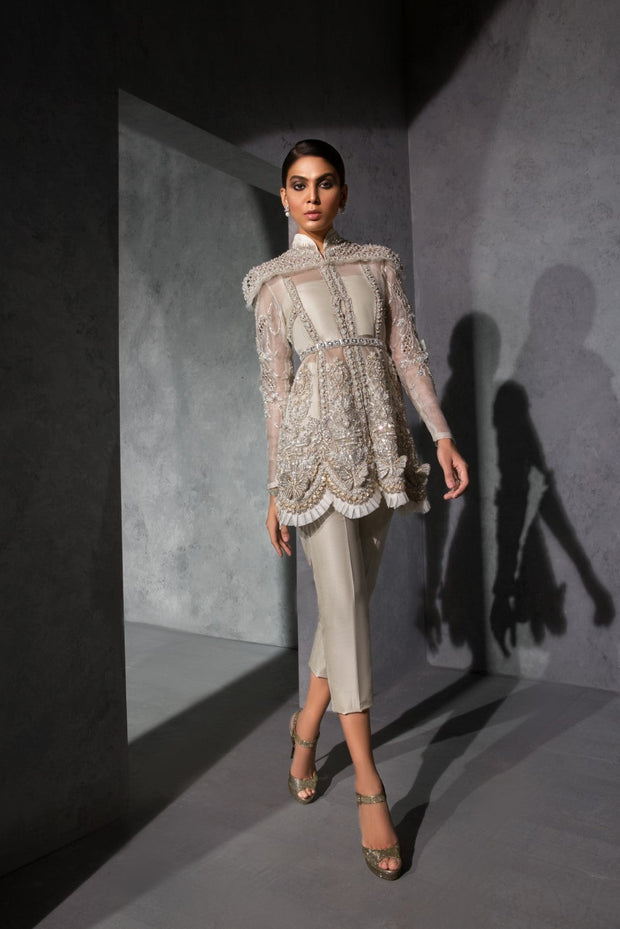 Embellished Designer Frock and Trouser for Wedding Wear