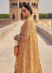 Embellished Designer Yellow Mehndi Dress