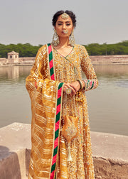 Embellished Designer Yellow Mehndi Dresses 2022