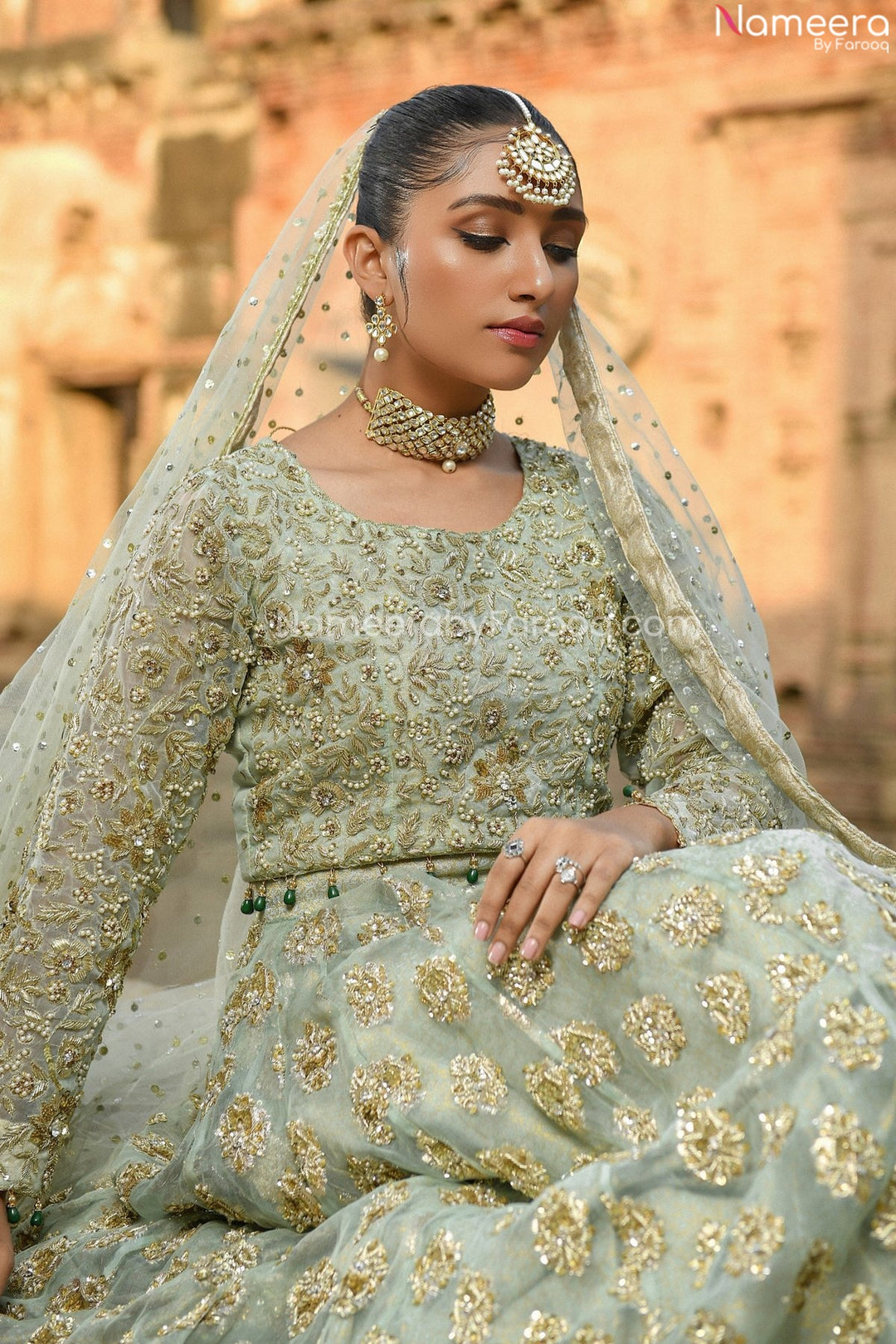 Embellished Ghagra Choli Wedding Dress 