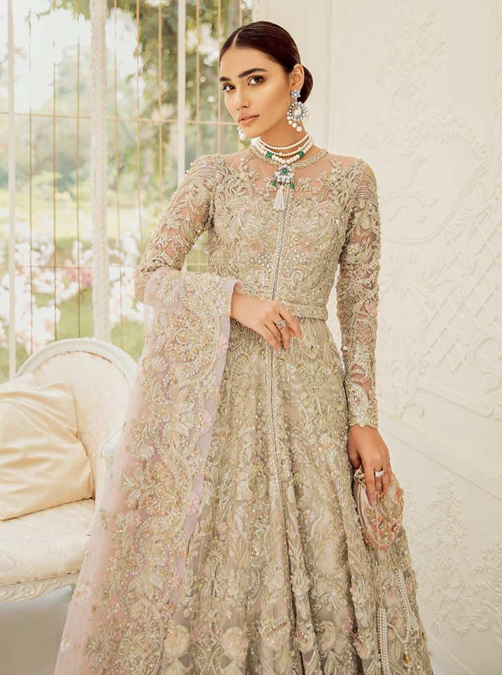 Embellished Gold Lehenga Bridal Gown for Wedding Wear2022