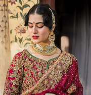 Embellished Golden Lehenga Kameez Pakistani