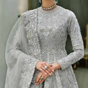 Embellished Grey Gown Lehenga Pakistani Wedding Dresses 2023