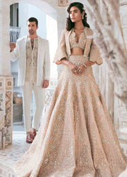 Embellished Indian Bridal Grey Ghagra Choli 