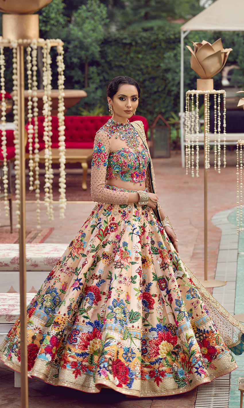 Embellished Indian Colourful Lehenga Choli 2022