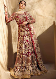 Embellished Indian Cream and Red Lehenga 