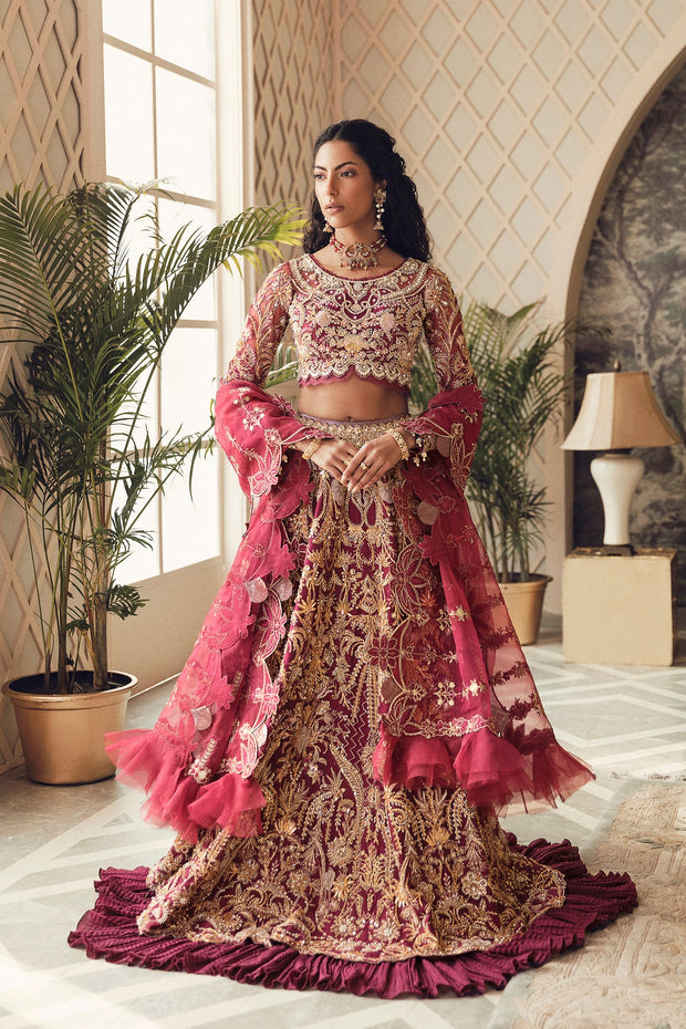 Embellished Indian Pink and Golden Lehenga Choli