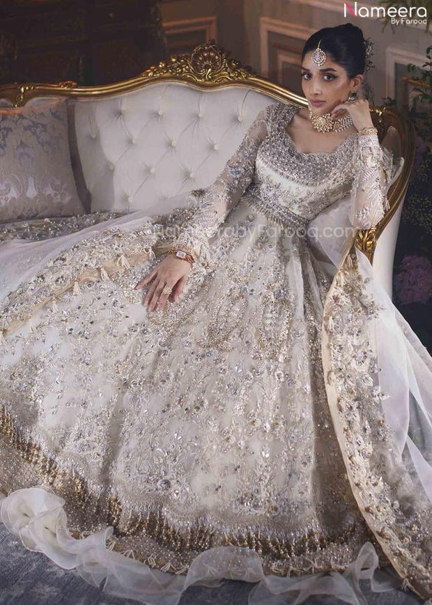 Embellished Ivory Lehenga Simple Wedding Wear 2022