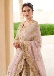 Embellished Jacket with Bridal Lehenga and Dupatta Dress