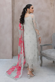 Embellished Kameez Trouser Dupatta Grey Pakistani Eid Dress