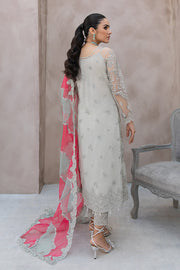 Embellished Kameez Trouser Dupatta Grey Pakistani Eid Dress