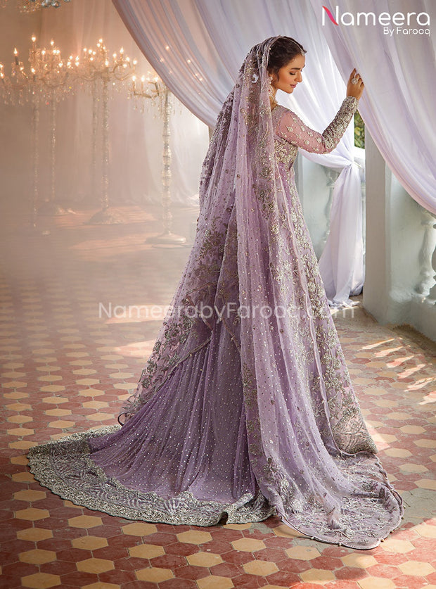 Embellished Kameez with Bridal Sharara Dress in Brocade