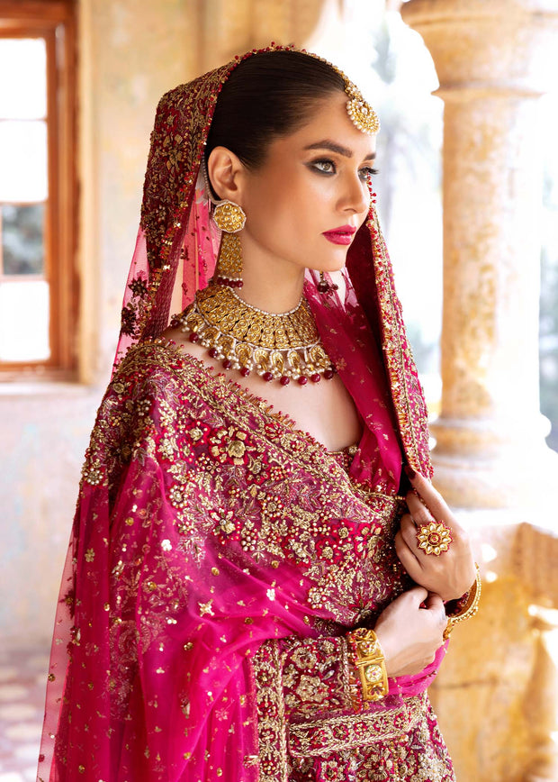 Embellished Lehenga Gown Dupatta Pakistani Bridal Dress Online