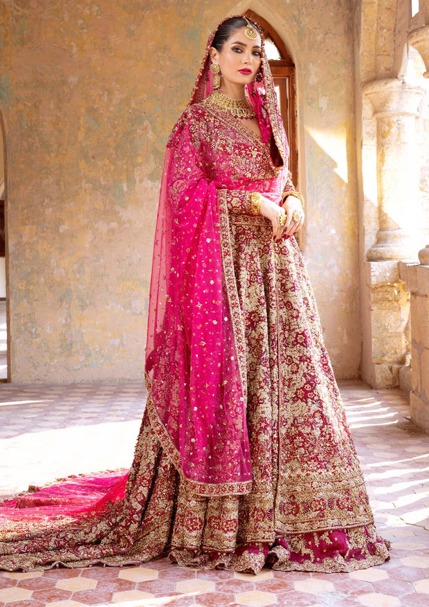 Embellished Lehenga Gown Dupatta Pakistani Bridal Dress