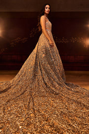 Embellished Long Tail Pakistani Bridal Gown