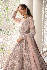 Embellished Long Tail Pakistani Bridal Gown and Dupatta Online