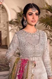 Silver Embellished Maria B Luxury Kameez Salwar Suit