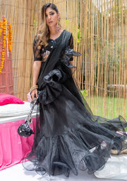Embellished Net Black Lehenga Pakistani Party Dresses