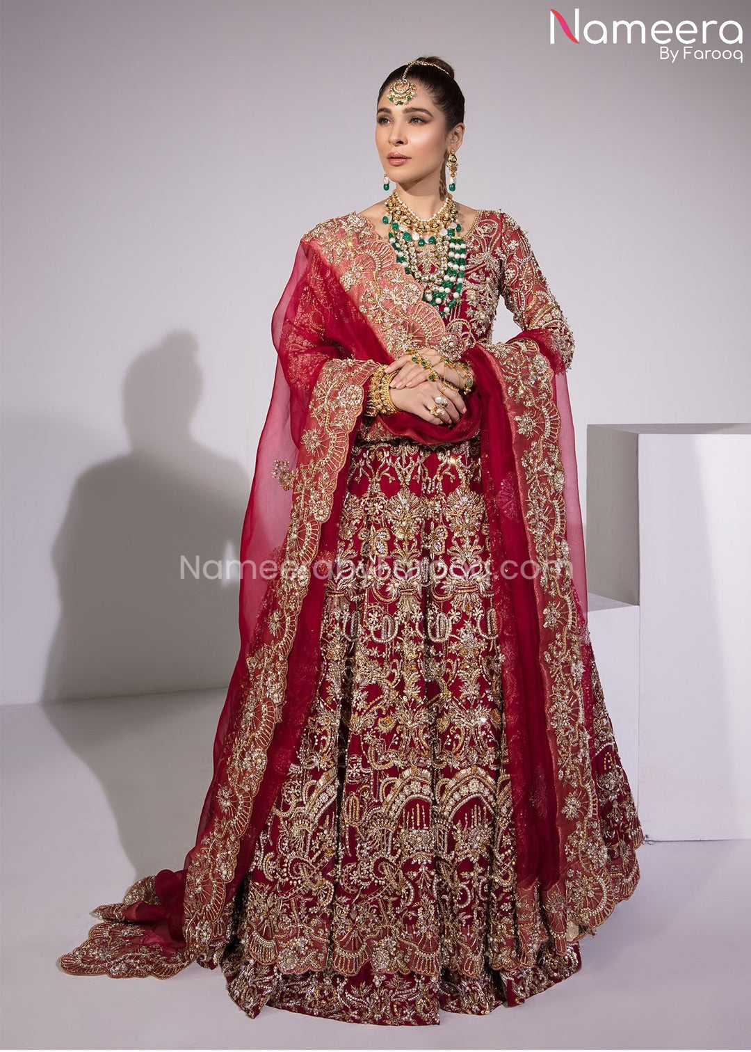 Embellished Pakistani Bridal Dress Online 2021 