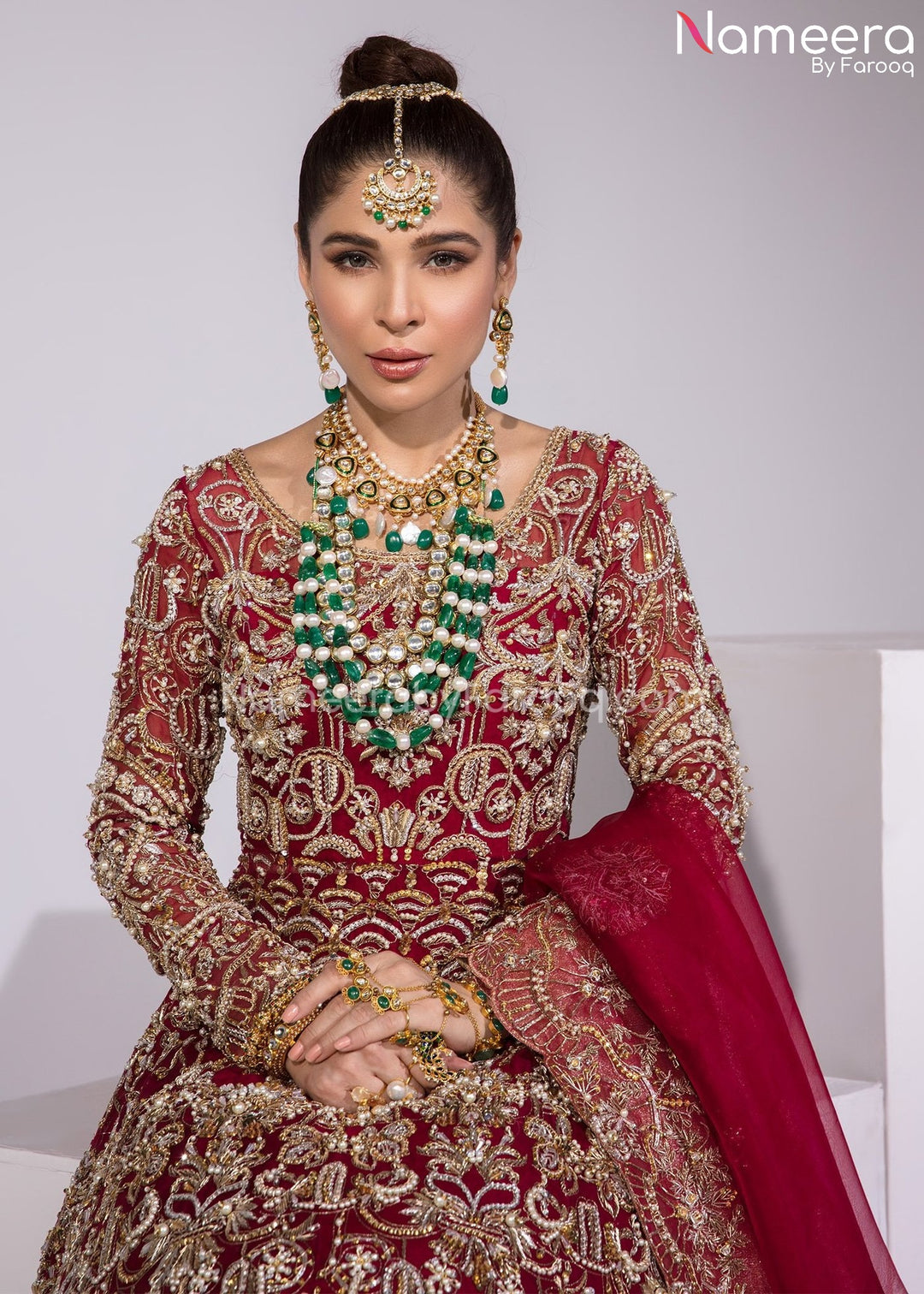 Embellished Pakistani Bridal Dress Online 2021 