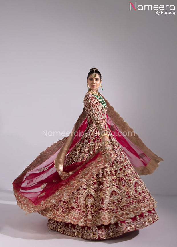 Embellished Pakistani Bridal Dress Online 2021 