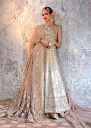 Embellished Pakistani Bridal Gown with Lehenga Dupatta Online