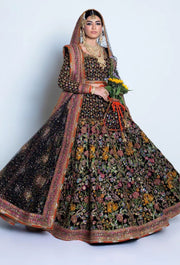 Embellished Pakistani Bridal Lehenga Choli and Dupatta