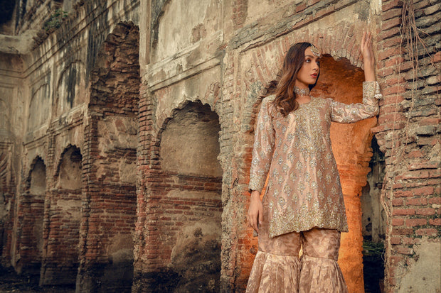 Embellished Pakistani Gharara Dress for Wedding Online