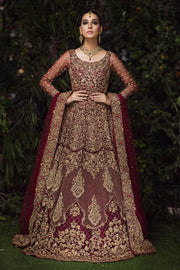 Embellished Pakistani Red Lehenga Bridal Attire