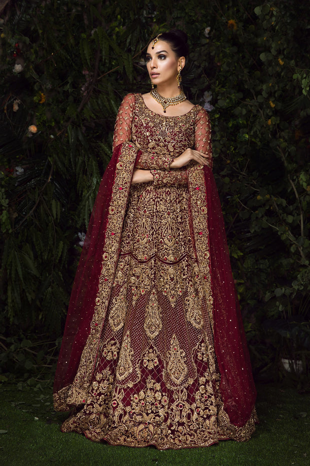 Embellished Pakistani Red Lehenga 