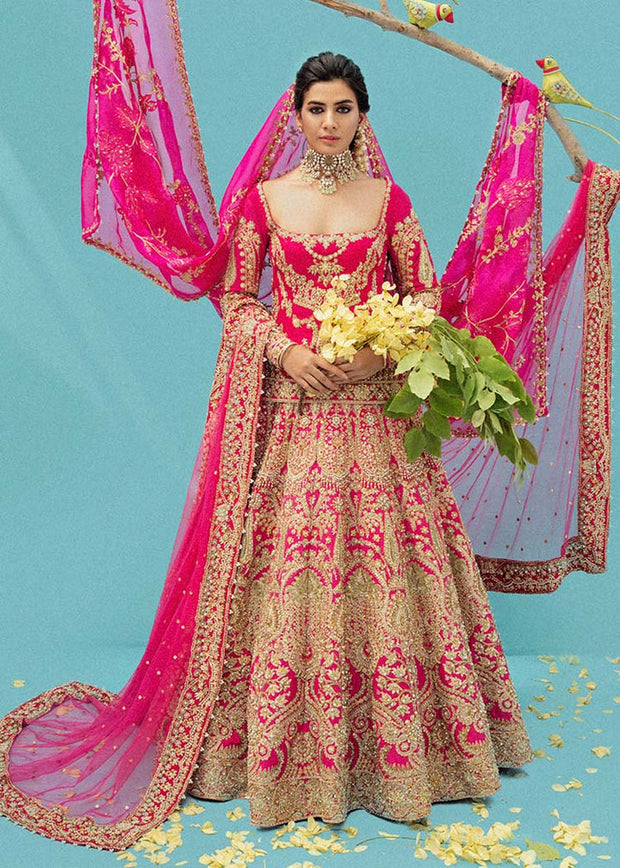 Embellished Pink Lehenga Shirt Dress for Bridal Wedding Wear