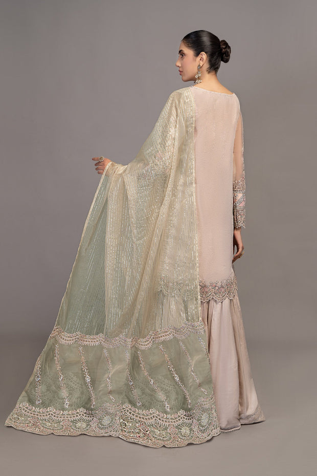 Embellished Pink Sharara Kameez Pakistani Party Dresses 2023