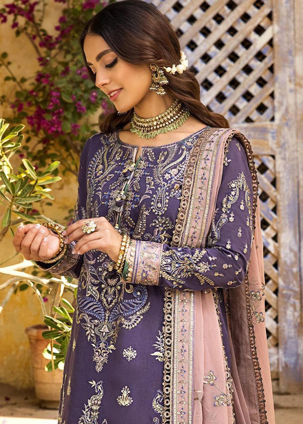 Embellished Purple Kameez Salwar Pakistani 