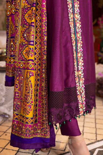 Embellished Purple Long Frock Dupatta Pakistani Party Dresses – Nameera ...