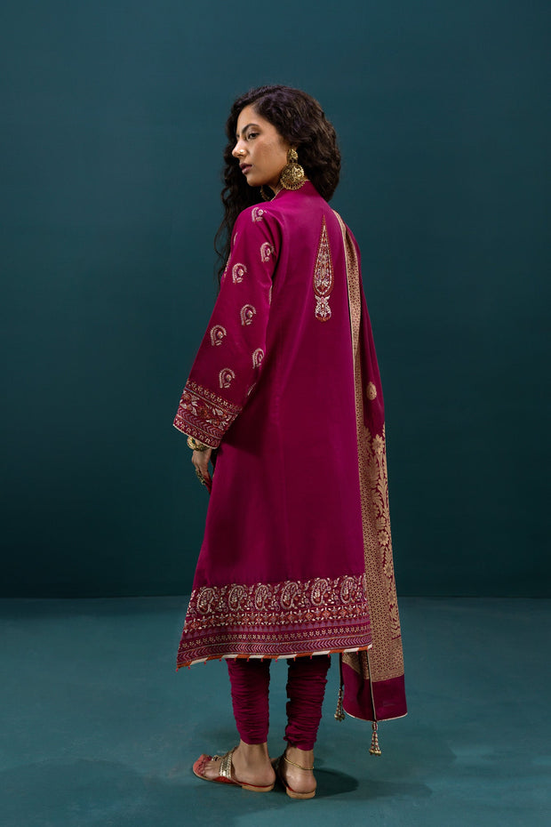 Embellished Purple Salwar Kameez Pakistani Eid Dresses 2022