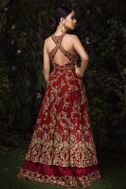 Embellished Red Bridal Lehenga Pakistani 