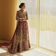 Embellished Red Bridal Lehnga with Long Kameez 2022